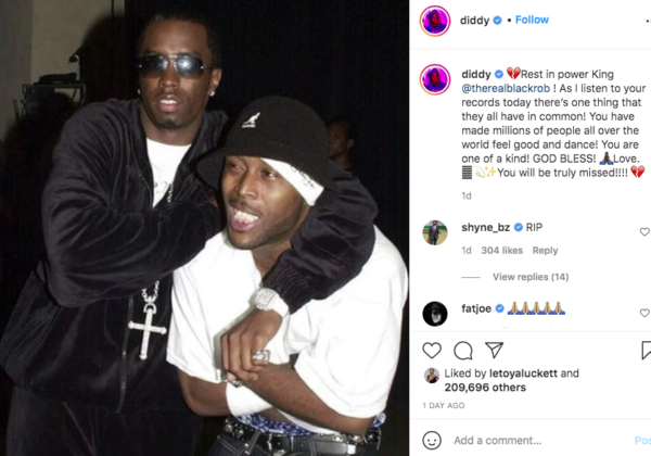 ‘Where Tf Were You?: Diddy Faces Backlash for Offering to Help with Black Rob’s Funeral Arrangements After Fans Say He Left Him to Struggle