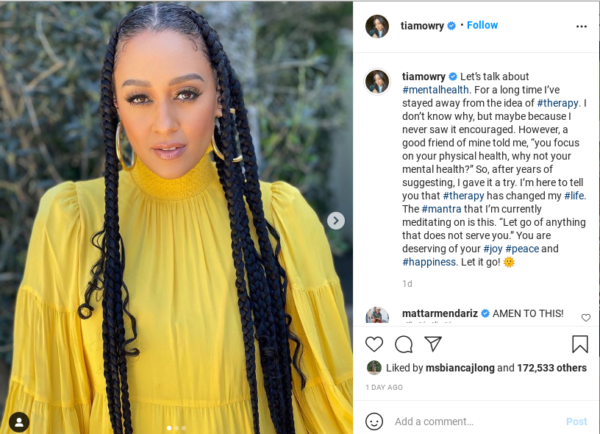 ‘I Never Saw it Encouraged’: Tia Mowry Talks About About Her Mental Health Journey and Why She is Attending Therapy