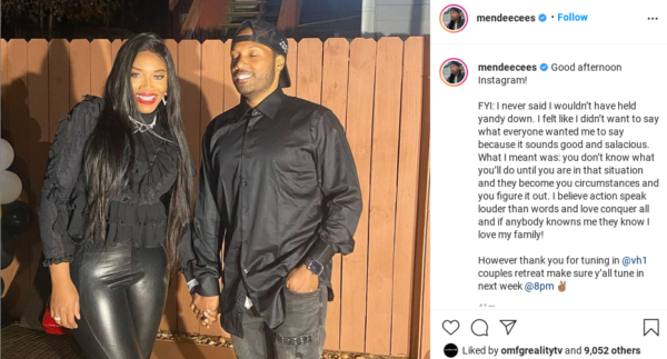 ‘You Don’t Know What You’ll Do’: Mendeecess Harris Hits Back Following Backlash Over His Previous ‘Jail’ Statement to Yandy Smith