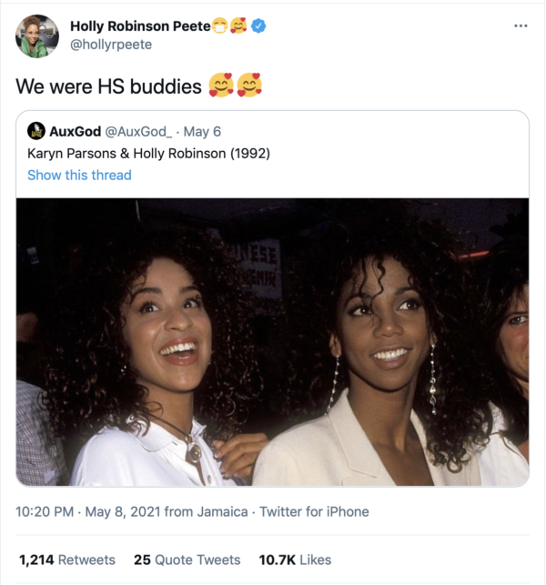 ‘Wow’: Holly Robinson Peete Blows Fans Away with This Fun Fact About Her and ‘Fresh Prince of Bel-Air’ Star Karyn Parsons