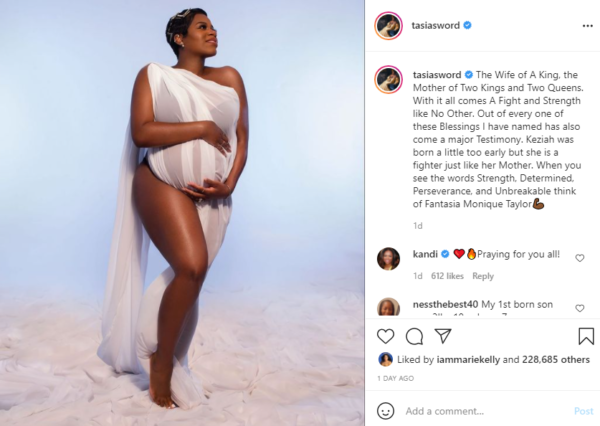 ‘Keziah Was Born a Little Too Early’: Fantasia Gushes Over Her Newborn, Reveals She Was Born Earlier Than Expected