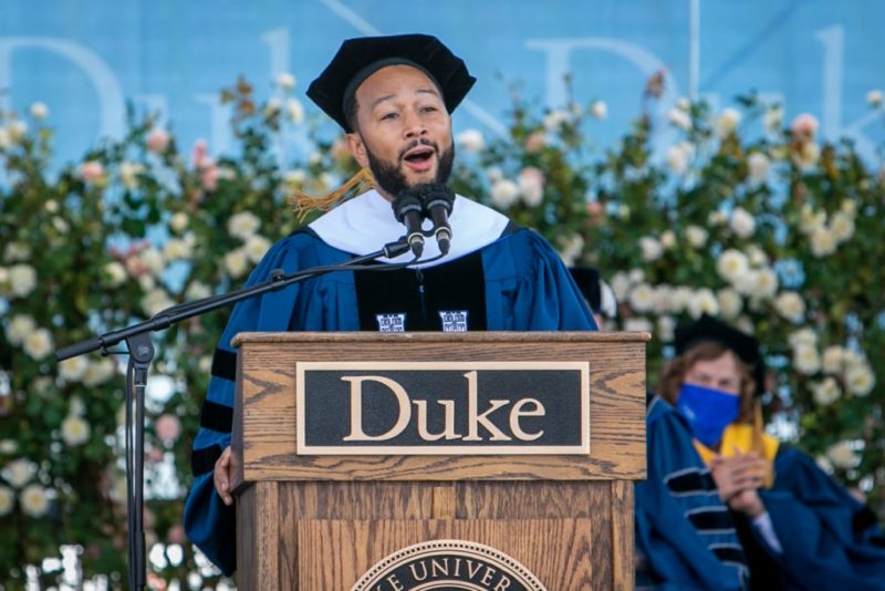 John Legend looks back at past year’s challenges in Duke speech
