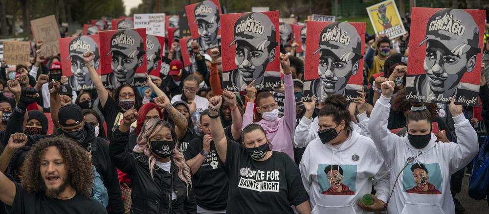 Hundreds join Daunte Wright’s family on march for justice