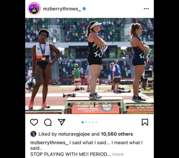 ‘STOP PLAYING WITH ME! PERIOD!’: Olympian Gwen Berry Turns Away from Flag After Qualifying for Summer Games, White Critics Berate Her for Showing a Lack of Patriotism