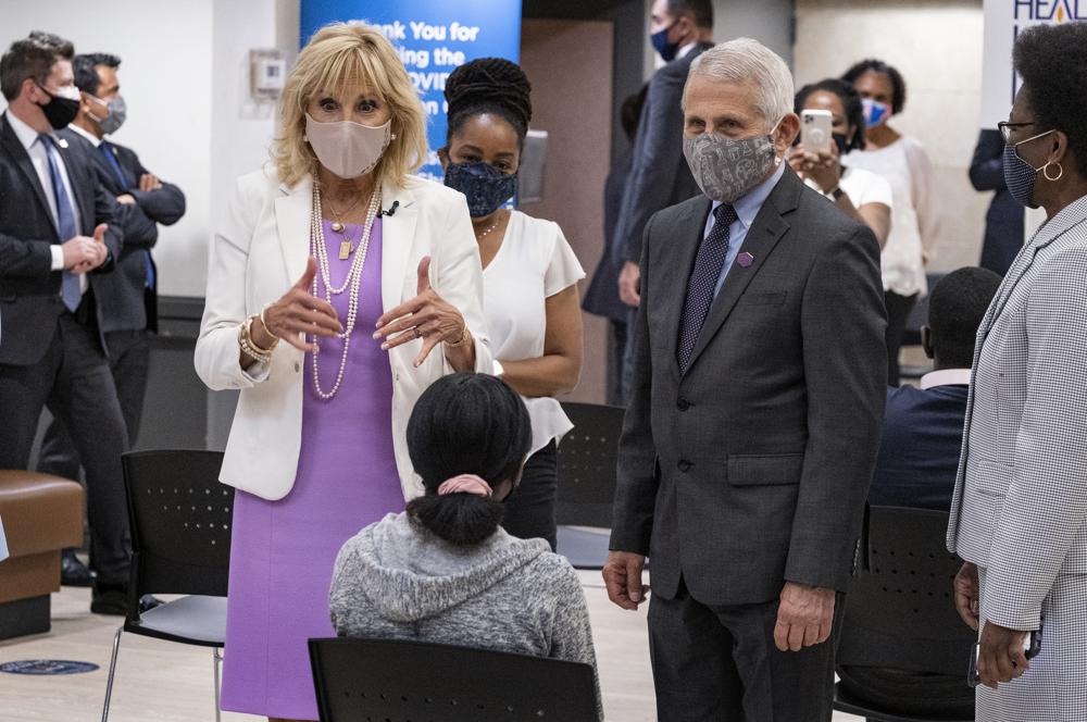 Jill Biden, Dr. Fauci visit vaccine site at Harlem church