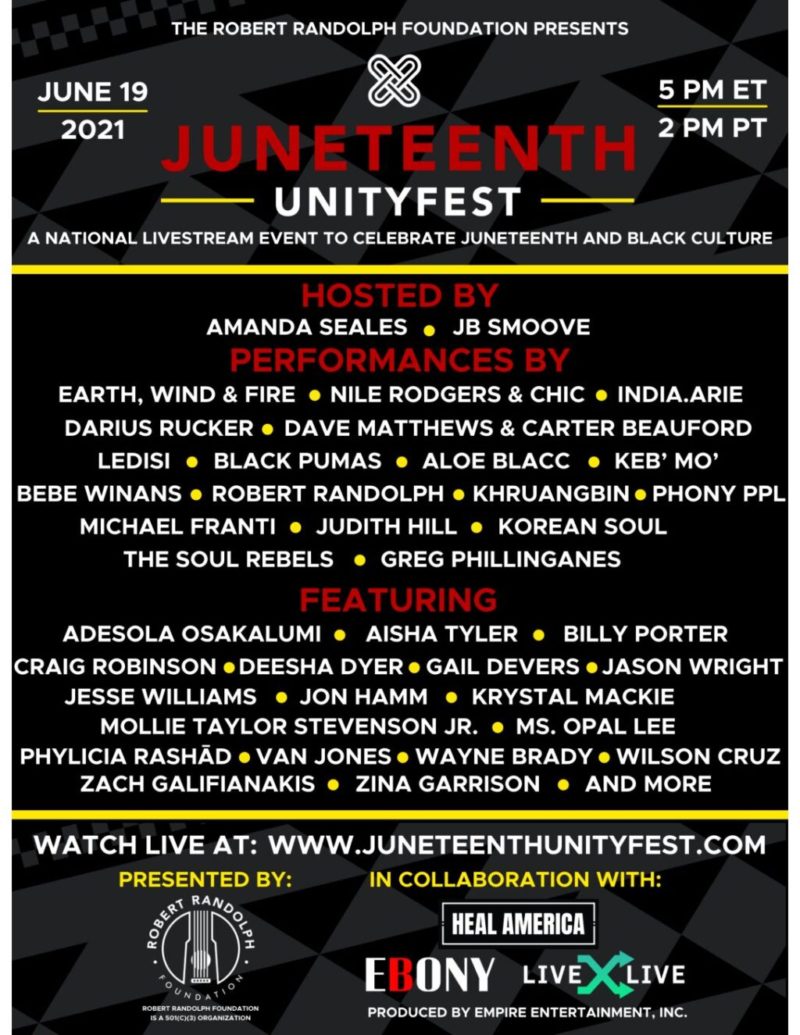 India Arie, Earth Wind & Fire to perform at virtual Juneteenth Unityfest