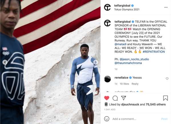 ‘Setting the Bar and Raising It’: Creator of Black Luxury Brand Telfar Tapped to Design Olympic Uniforms for Liberia Track and Field Team