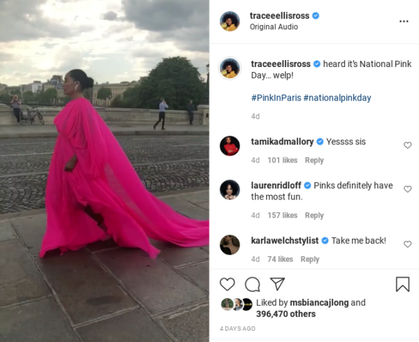 ‘Reminds Me of Your Mom In Mahogony’: Tracee Ellis Ross Stops Traffic In Fierce Pink Dress