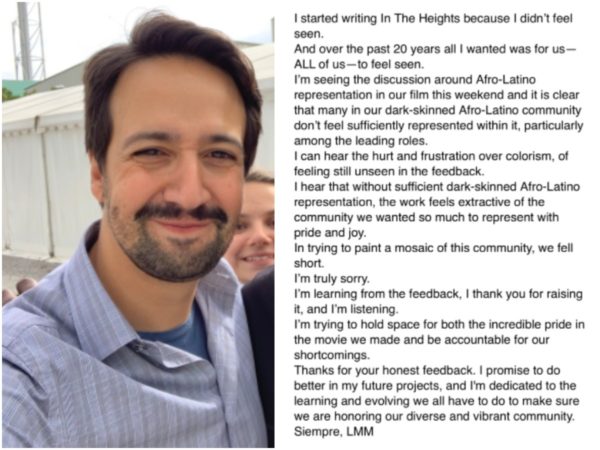 ‘I Can Hear the Hurt and Frustration’: Creator of ‘In the Heights’ Film Lin-Manuel Miranda Issues Apology to Viewers After Facing Colorism Backlash