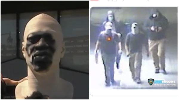 New York Police Releases Footage of Suspects Believed Responsible for Vandalizing George Floyd Statue In Brooklyn: ‘Despicable Act of Hate’