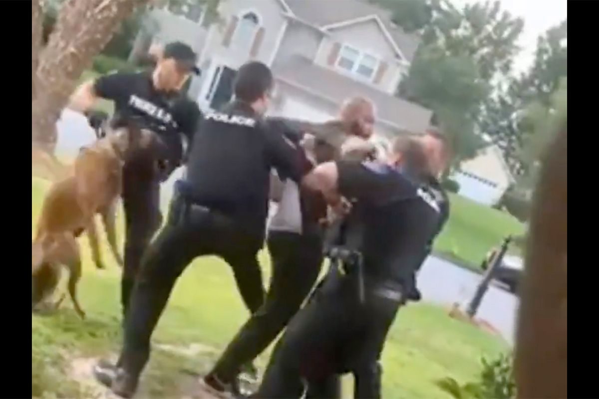 Video Shows Cops Use Police Dog On Handcuffed, Unarmed Black Man Having Mental Health Crisis