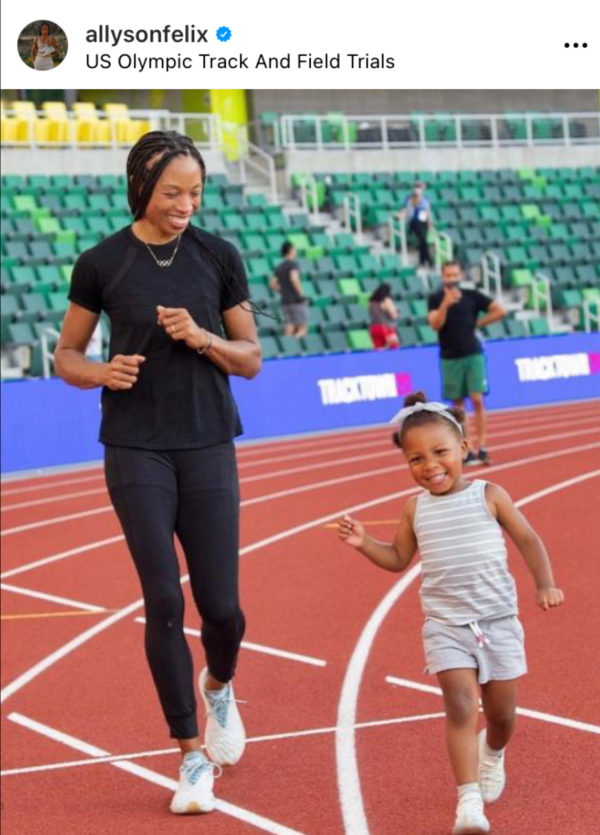 ‘She Really Showing Nike Up’: Allyson Felix Joins Forces with Athleta and Women’s Sports Foundation to Give Mom Athletes $10K Grants for Child Care