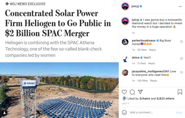 Juicy J Invests In a Solar Energy Merger After Saying He Was Initially Going to Splurge on Jewelry