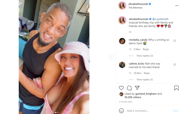 Will Smith and Jordyn Woods’ Mom Elizabeth Woods Take Photo That Sparks ‘Entanglement’ Comments from Fans Unaware of the Families’ Relationship