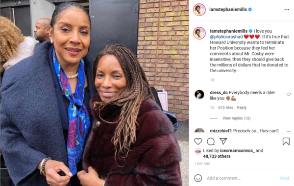 ‘Keep That Same Energy’: Stephanie Mills Shows Support to Friend Phylicia Rashad After Howard Students and Alumni Call for Her Firing Following Her Bill Cosby Post