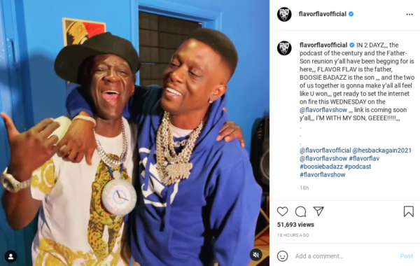 ‘When Old Flavor Flav Meets Young Flavor Flav’: Flavor Flav and Boosie Unite After Months of Comparison Comments from Fans