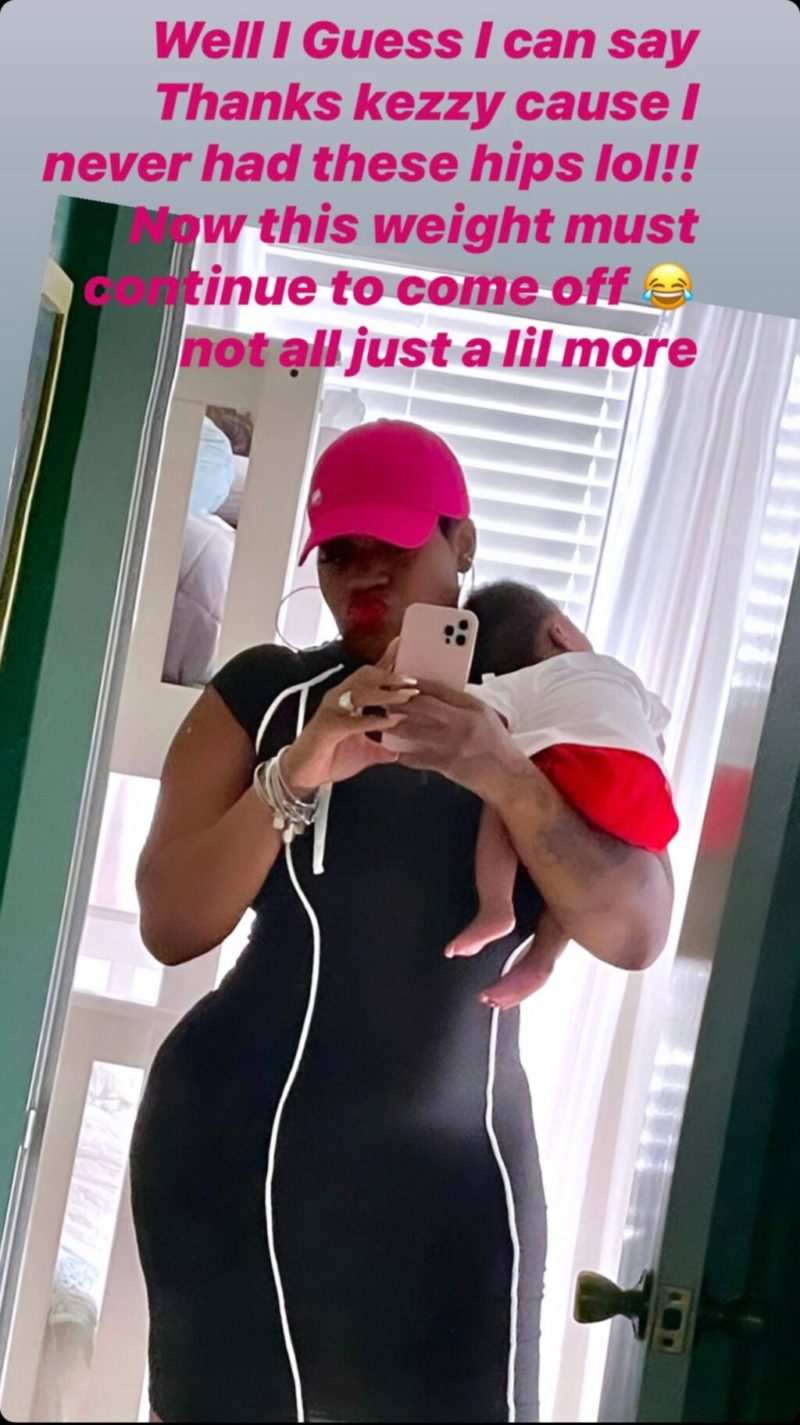 Fantasia shares mirror selfie of post-baby body: ‘Never had these hips’