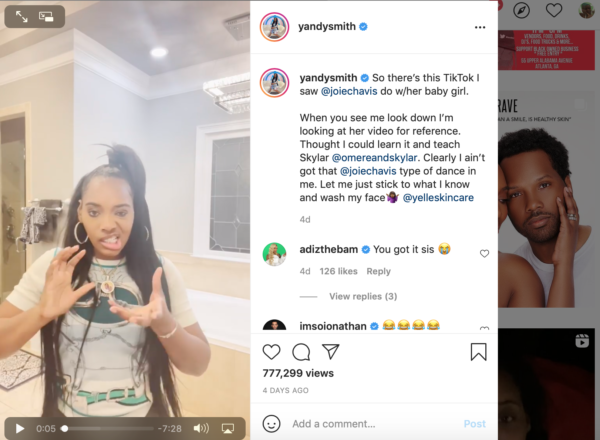 ‘Boo Just Stick to Being the Boss Babe’: Yandy Smith’s Attempt at a TikTok Dance Challenge Left Fans In Tears
