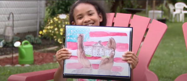 ‘The White Stripes Represent the Purity of the Struggle.’: 9-Year-Old Detroit Girl Wins First Place In White House Historical Association’s National Student Art Competition