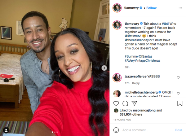 ‘He Still Fine’: Tia Mowry Sends Fans Into a Frenzy After She Poses with Her ‘Seventeen Again’ Co-Star