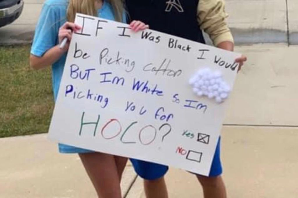 Mom Blames Daughter’s ‘Picking Cotton’ Homecoming Sign On Black Student As Racist Photo Goes Viral