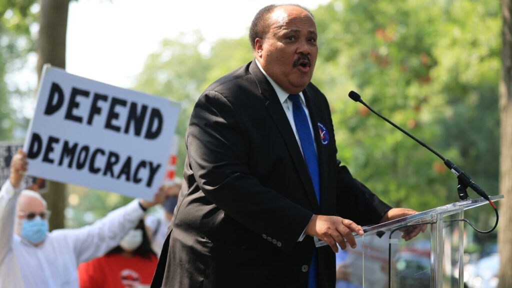 Martin Luther King III, activists protest outside Capitol demanding Senate action on voting rights