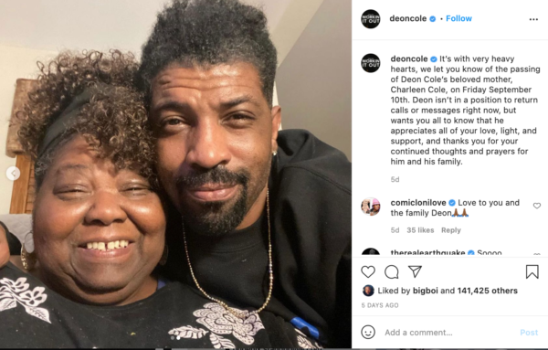 Comedian Deon Cole Mourning the Loss of His Mother