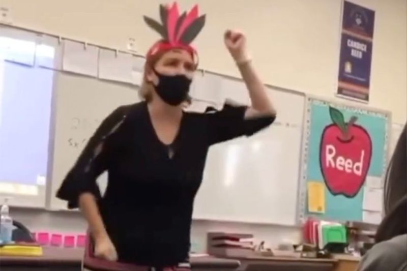 ‘Tomahawk’ Video Of White Math Teacher In ‘Fake Feather Headdress’ Mocking Native Americans Goes Viral
