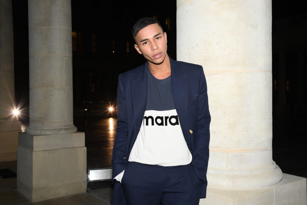 Balmain designer Olivier Rousteing reveals burn scars one year after