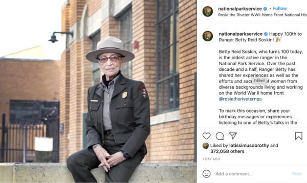 Betty Reid Soskin Is Now the Oldest Active National Park Ranger In the Country After Celebrating Her 100th Birthday