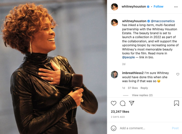 ‘Something Whitney Always Wanted to Do’: Whitney Houston’s Estate Announces MAC Collaboration