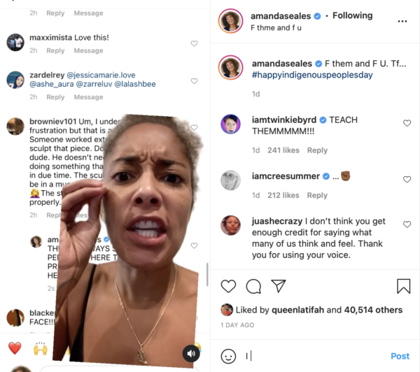 ‘Do Not’: Amanda Seales Shreds Fan Who Disagrees with Man Who Destroyed Christopher Columbus Statue