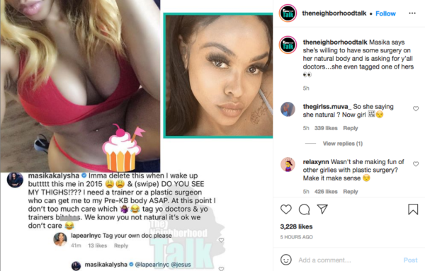 ‘Who Is She Fooling?’: Fans Bash Masika Kalysha After She Asks for Surgical Advice