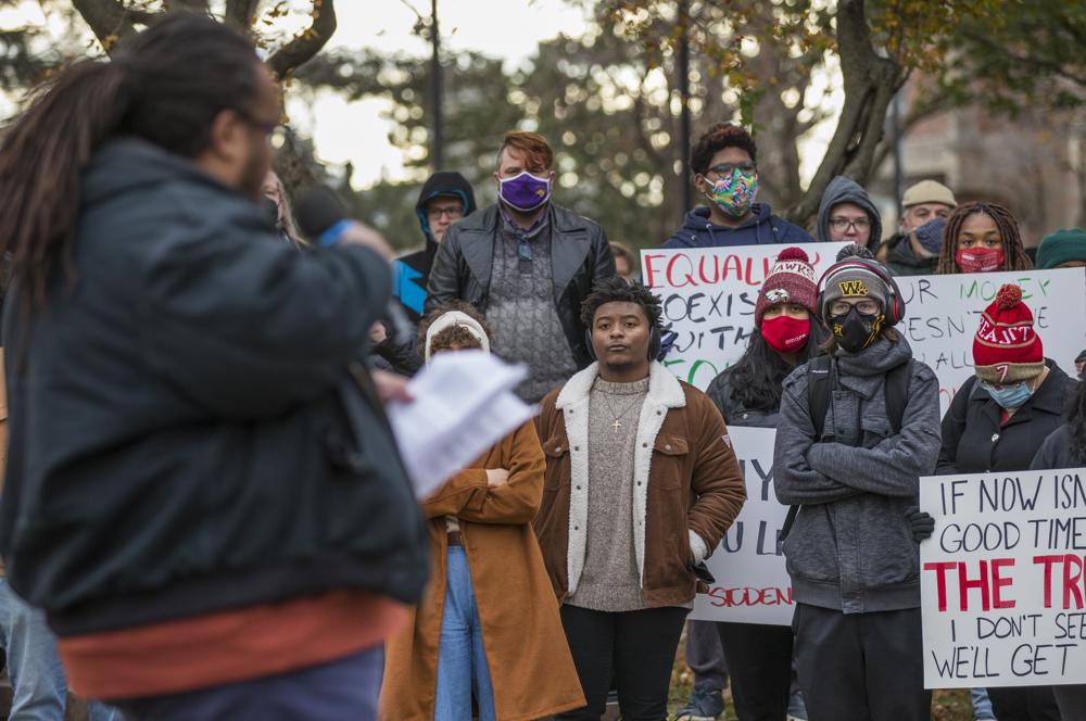 Students protest at Coe College after Black trustee resigns