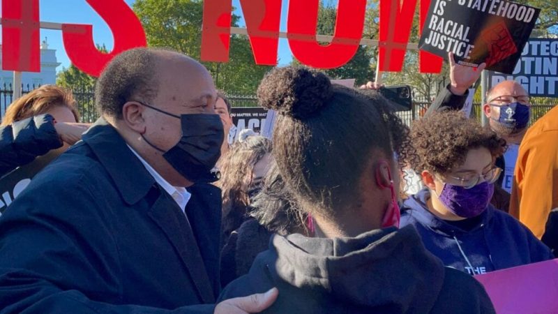 Martin Luther King III arrested, later released after voting rights protest outside White House