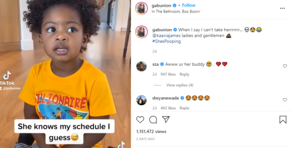 ‘Shady Baby Strikes Again’: Gabrielle Union’s Fans are Left In Stitches After Daughter Kaavia Shares Her Private Schedule