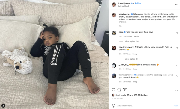 ‘Told You Stay Away from Boys’: Kaavia James’ Latest Post Will Have You Not Only Relating but Also Cracking Up