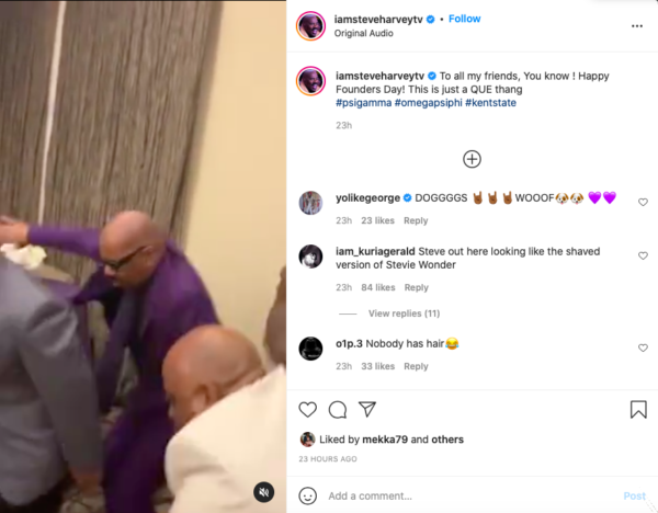 ‘Don’t Yall Hurt Your Knees and Back Now’: Steve Harvey Celebrates Founders Day for Omega Psi Phi Fraternity with this Video, Fans React
