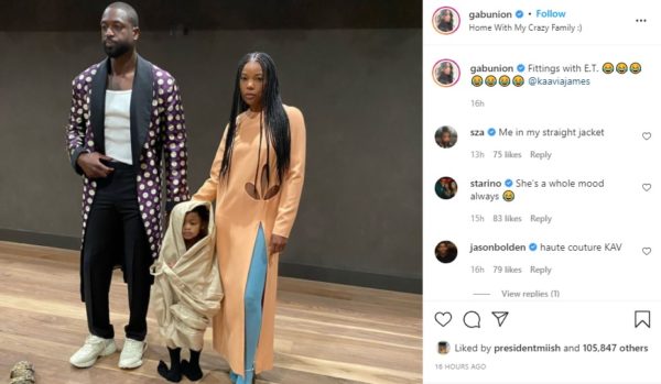 ‘I Often Wonder How She Puts Up with You Two’: Dwyane Wade and Gabrielle Union’s ‘Fitting’ Photo Gets Derailed When Fans Focus on Their Daughter Kaavia James