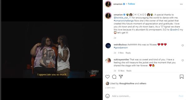 ‘I Love to See It’: Omarion Brings Fan That Posted the Viral Omarion Dance Challenge On Stage and Gifts Her This as Appreciation, Many Left Speechless