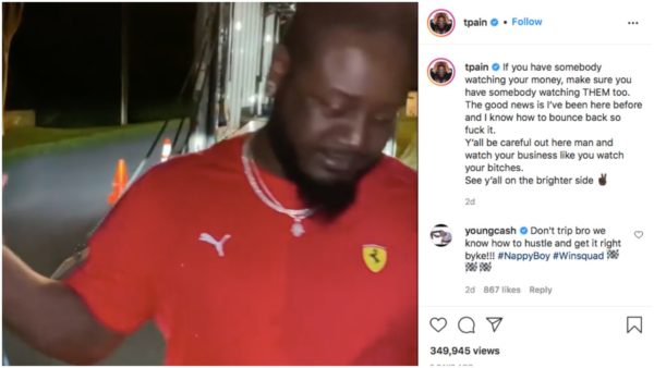 ‘See Y’all on the Brighter Side’: T-Pain Shares Video of His Rolls-Royce Getting Repo’d, Warns Fans To Watch the Person Watching Their Money