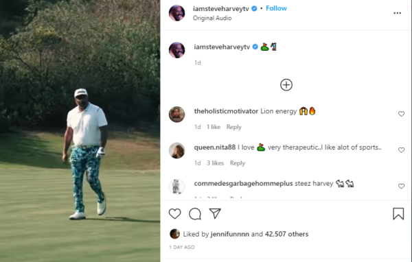 ‘Those Pants Have a Life of Their Own’: Steve Harvey’s ‘Drip’ Overshadows His Golf Abilities