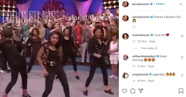 ‘I’m Tired Just Watching the Choreography’: Tamar Braxton Uploads Throwback Performance Video of Herself with Sisters