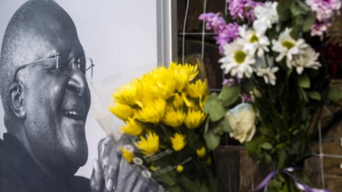 Young South Africans learn of Tutu’s activism for equality
