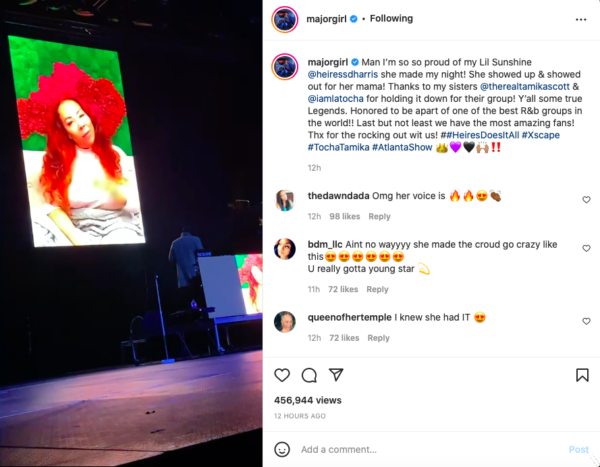 ‘She Really Is a Born Star’: Tiny Harris’ Daughter Heiress Stuns Fans with Her Vocals After Taking the Stage During Xscape’s Performance In Atlanta