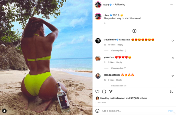 ‘Folks About to Lose Their Mind’: Ciara’s Beach Photo Lights Up Social Media After Fans Zoom In on the Singer’s Snatched Body