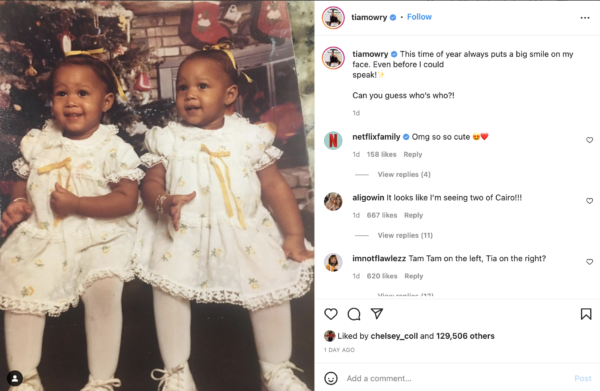 ‘It Looks Like I’m Seeing Two Cairos’: Tia Mowry’s Throwback Baby Photo of Herself and Sister Tamera Has Fans Comparing Tia’s Daughter to the Twins