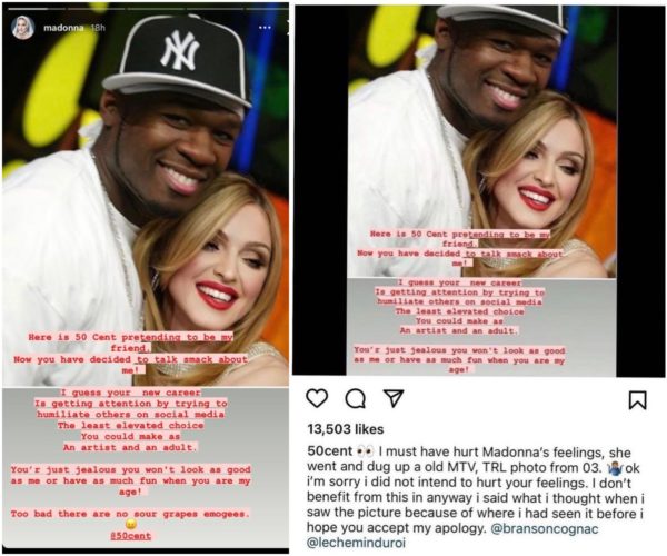 ‘He Always Apologize When He Offend YT Women’: 50 Cent’s Apology for Trolling Madonna Backfires as Fans Call Him Out for Steadily Offending Black Women