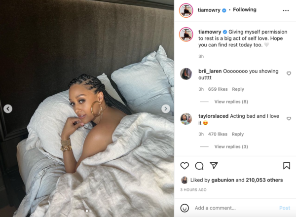 ‘Aye Cory Come Get Your Wife’: Tia Mowry’s Sexy Bedroom Pic Has Fans Asking About Her Husband