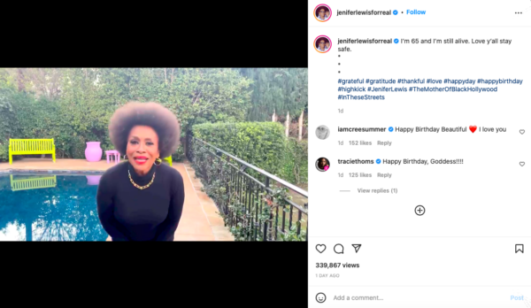 ‘It’s the High Kicks for Me’: Jenifer Lewis Commemorates her 65th Birthday By Flaunting Her Flexibility Skills